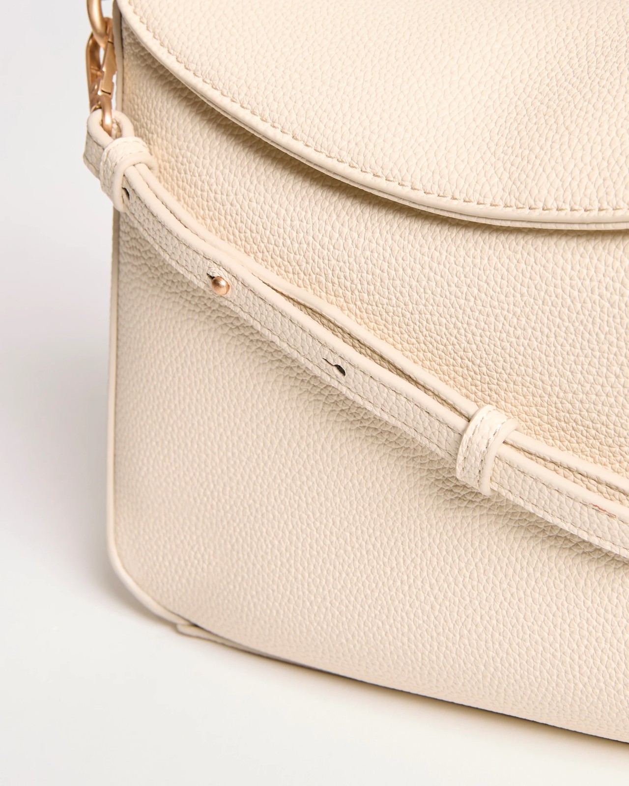 Soft Fold Over Shoulder Bag - Ecru 2 of 2