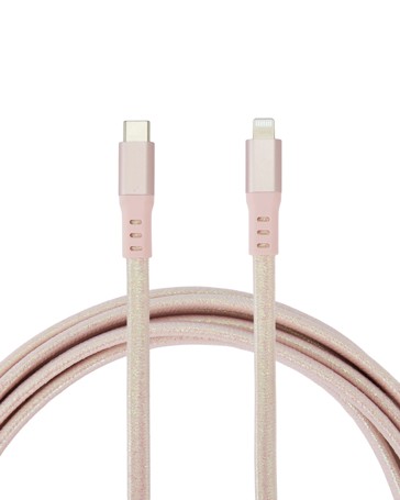 Anko USB-C to Lightning Braided Cable - 2m - Pink