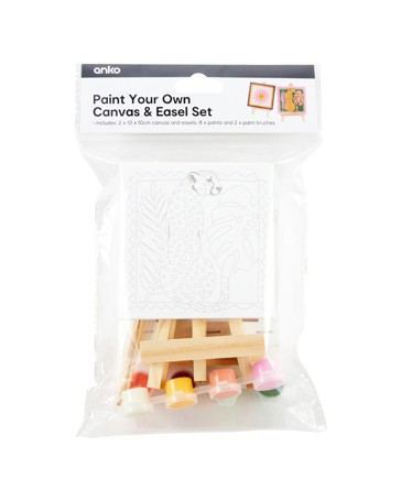 Anko Paint Your Own Canvas & Easel Set - Tropic Vacay