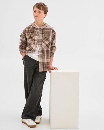 Polar Fleece Long Sleeve Hooded Shirt