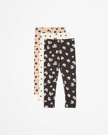 Australian Cotton Print Leggings 3 Pack