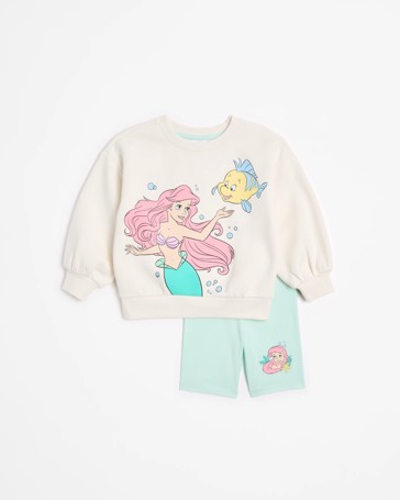 Disney The Little Mermaid Jumper and Bike Short 2 Piece Set