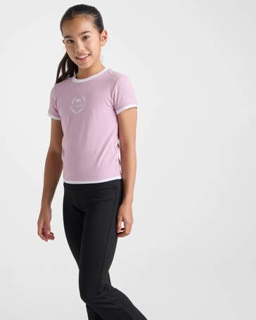 Lonsdale London Layered Terrace Short Sleeve T-Shirt - Dusty Pink
