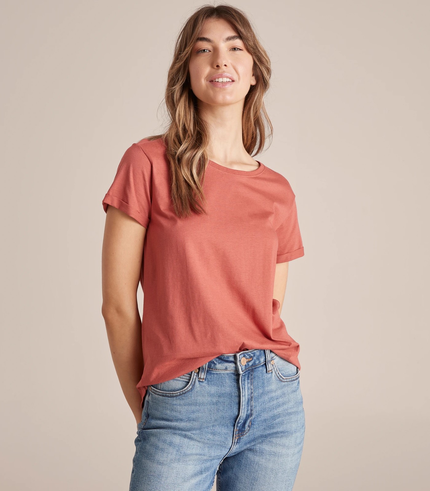Cotton/Modal Relaxed T-Shirt 3 of 5