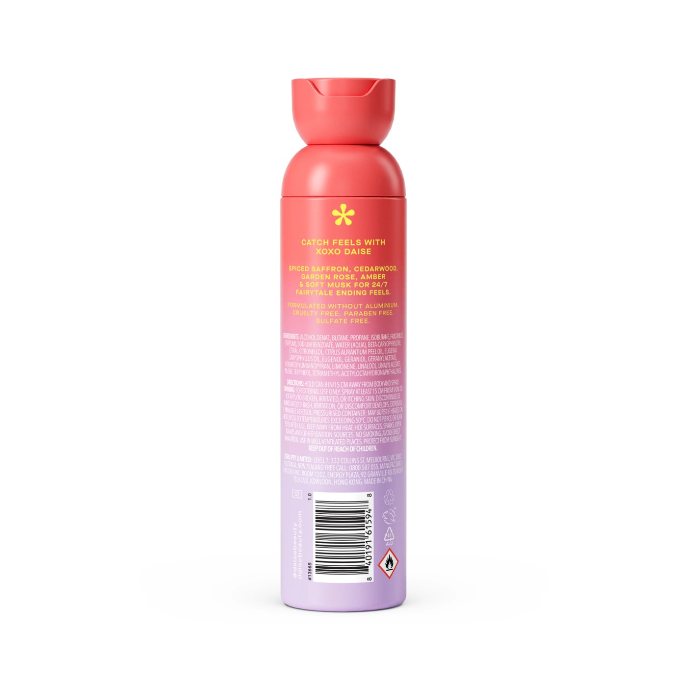 DAISE XOXO All Body Spray & Deodorant 120ml - Rose & Amber 2 of 6