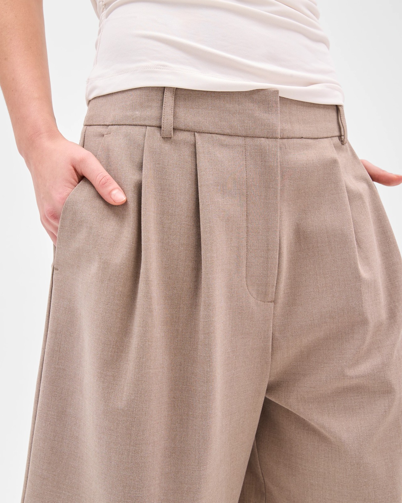Lily Loves Tailored Bermuda Shorts - Smoked Taupe 5 of 6