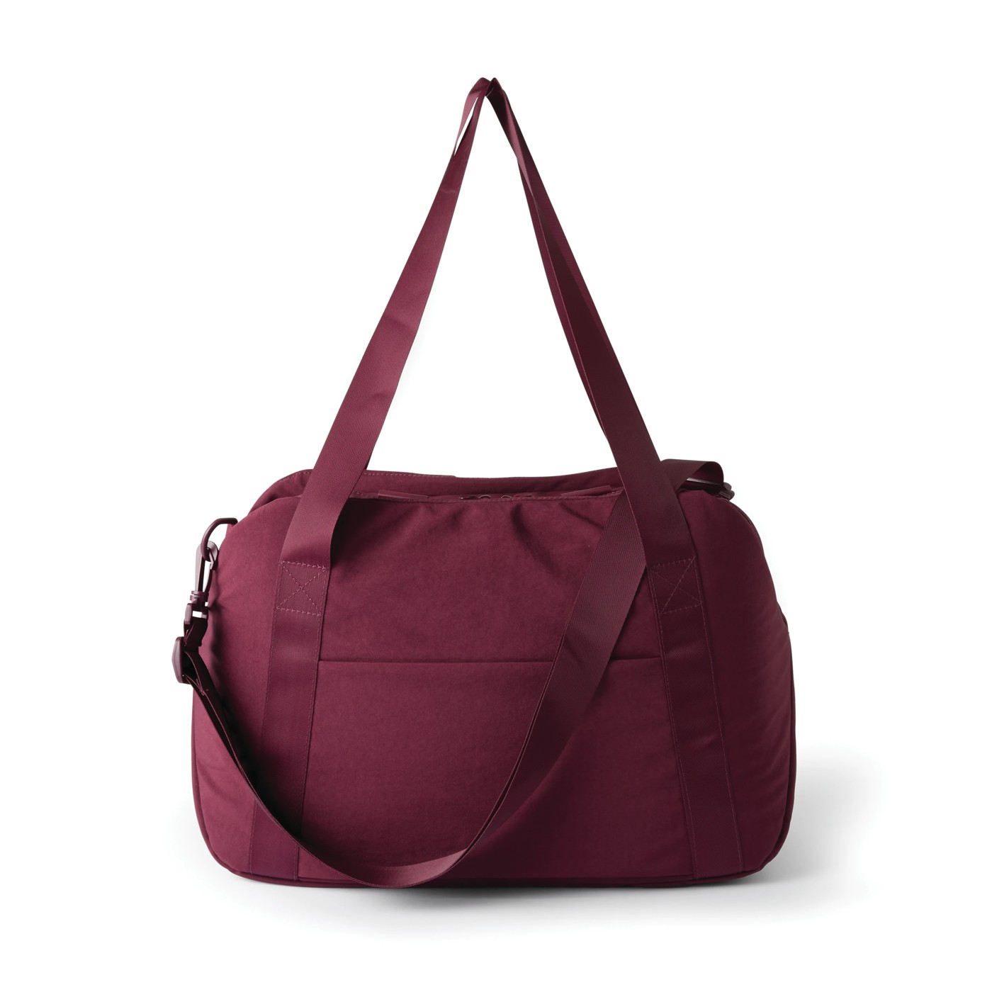 Nylon Travel Duffle Bag - Burgundy 3 of 5