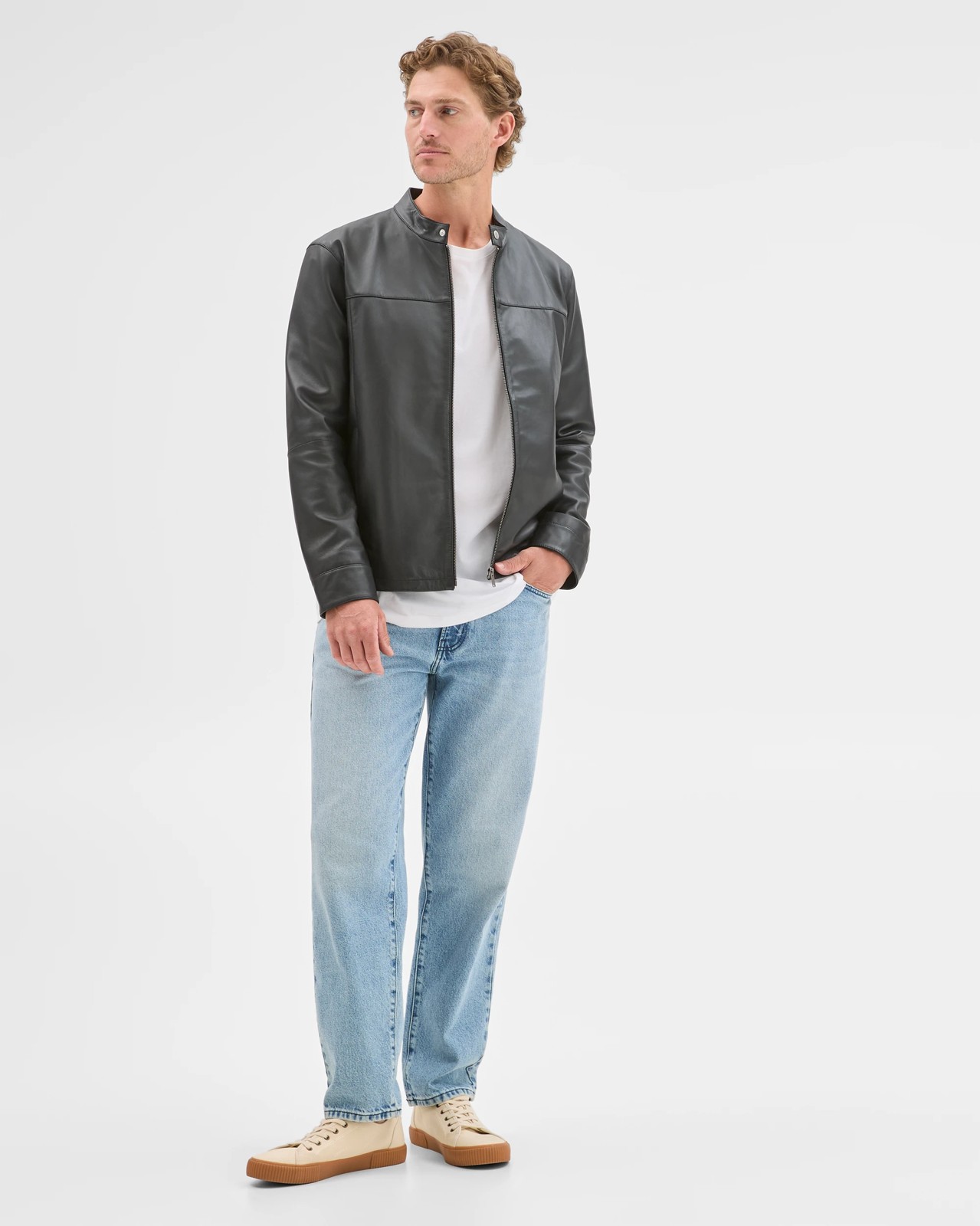 Preview Smart Genuine Leather Jacket 2 of 6