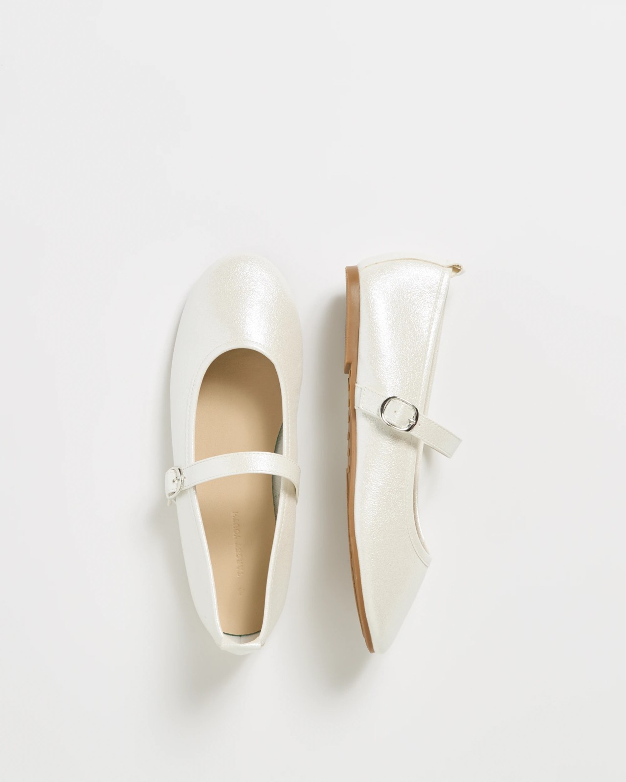 Mary Jane Strap Ballet Flats - White 3 of 3