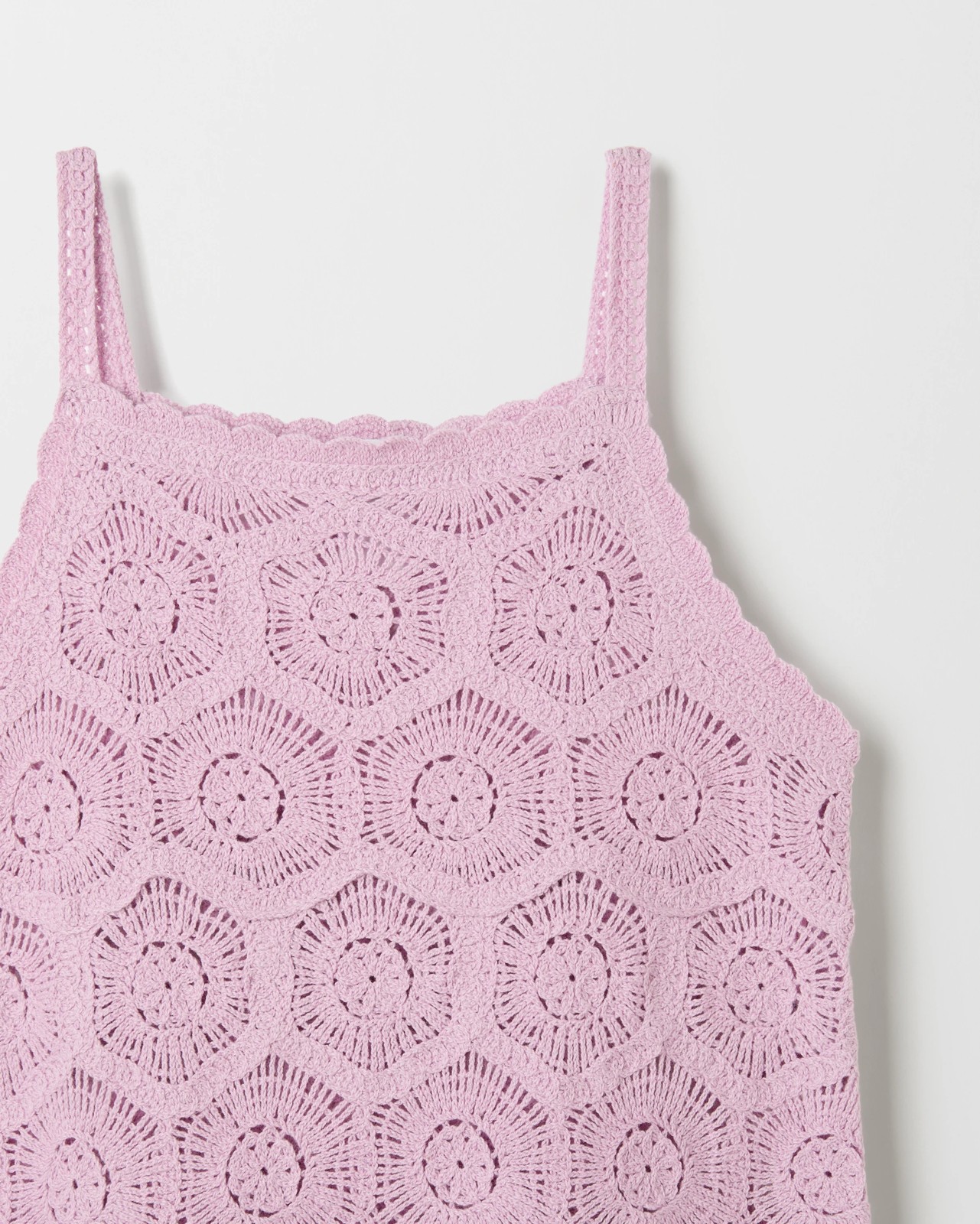 Australian Cotton Crochet Knit Beach Cover Up - Lilac 2 of 2