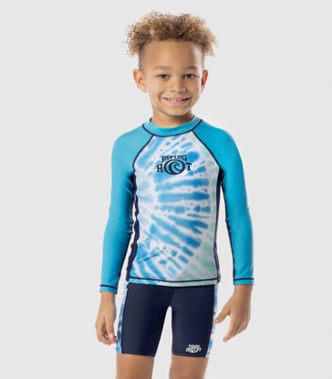 Piping Hot Tie-Dye Swim Rashie