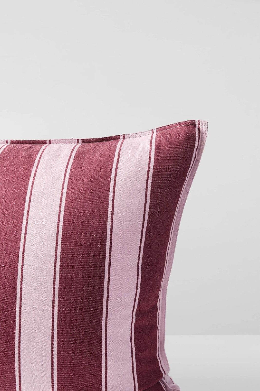 Rayne Stripe Stonewash European Pillowcase - Merlot/Pink 5 of 6