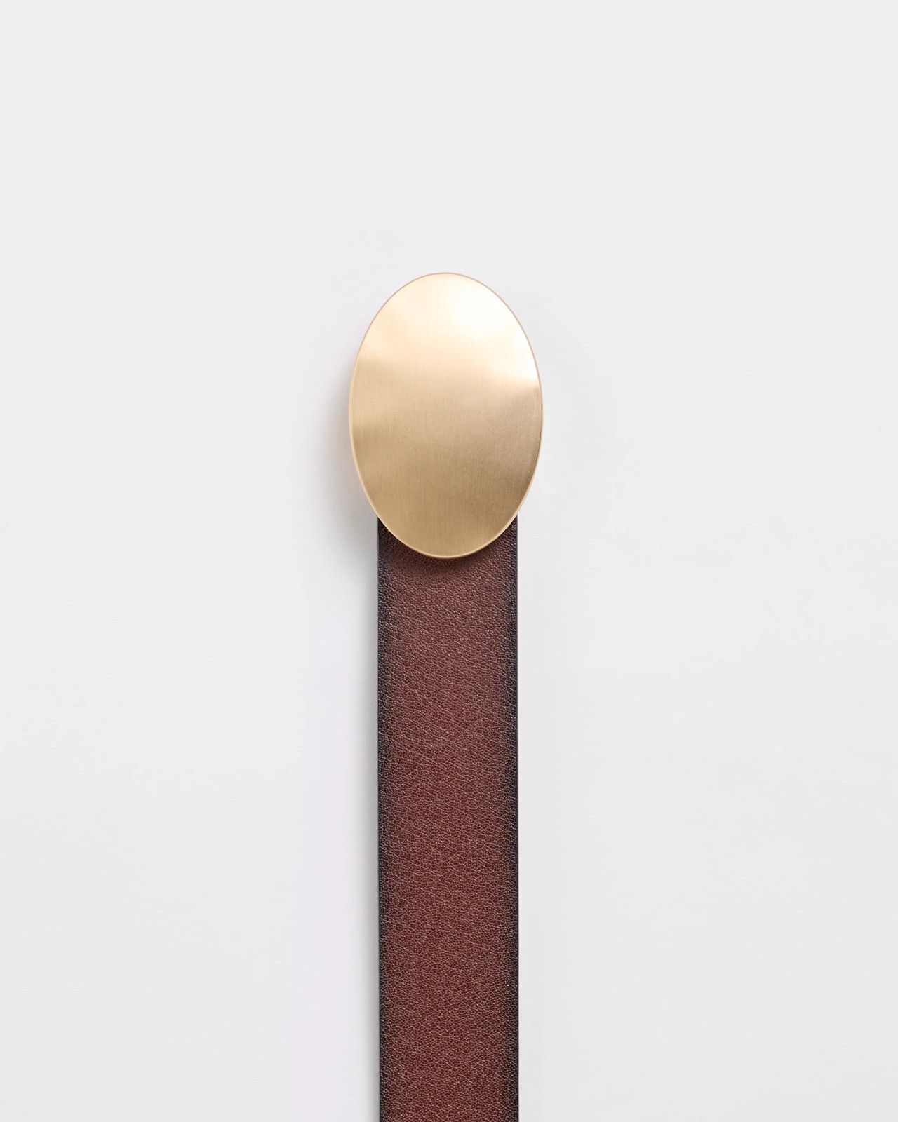 Genuine Leather Statement Buckle Belt - Chocolate 3 of 3
