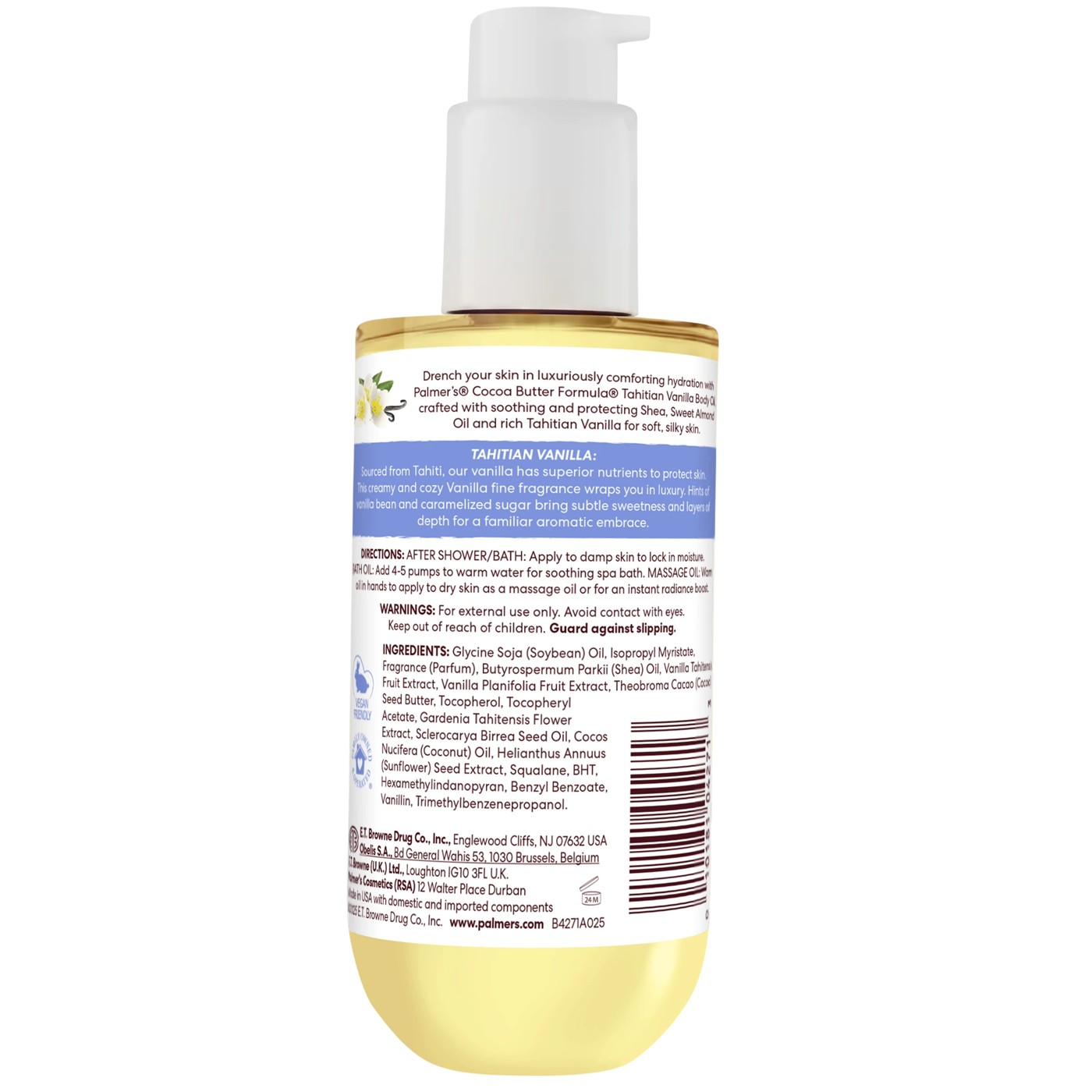 Palmer's Tahitian Vanilla Moisture Drenching Body Oil 192ml - Tahitian Vanilla, Cocoa Butter and Shea 2 of 4