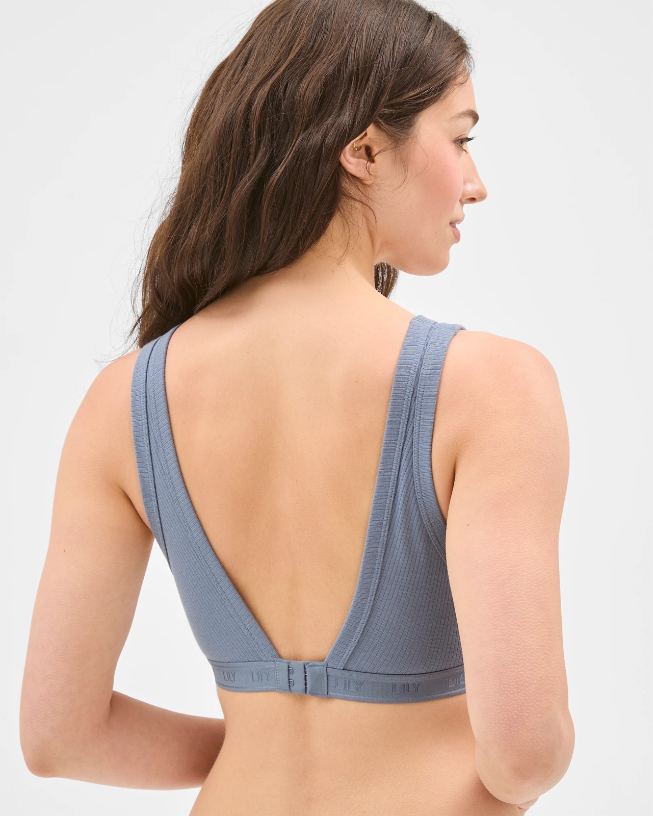 Lily Loves Organic Cotton Wirefree Scoop Back Crop Top - Folkstone 3 of 3