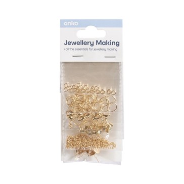 Jewellery Making Kit, Gold Look - Anko