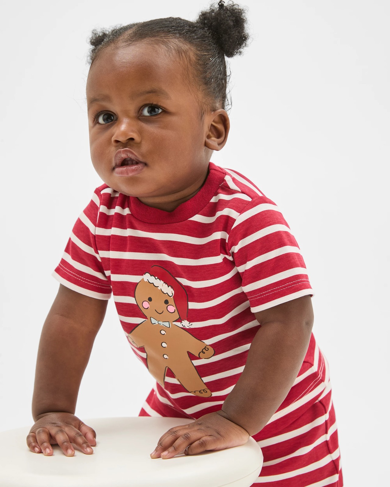 Christmas Interlock Pyjama Set - Red/White Gingerbread 4 of 5