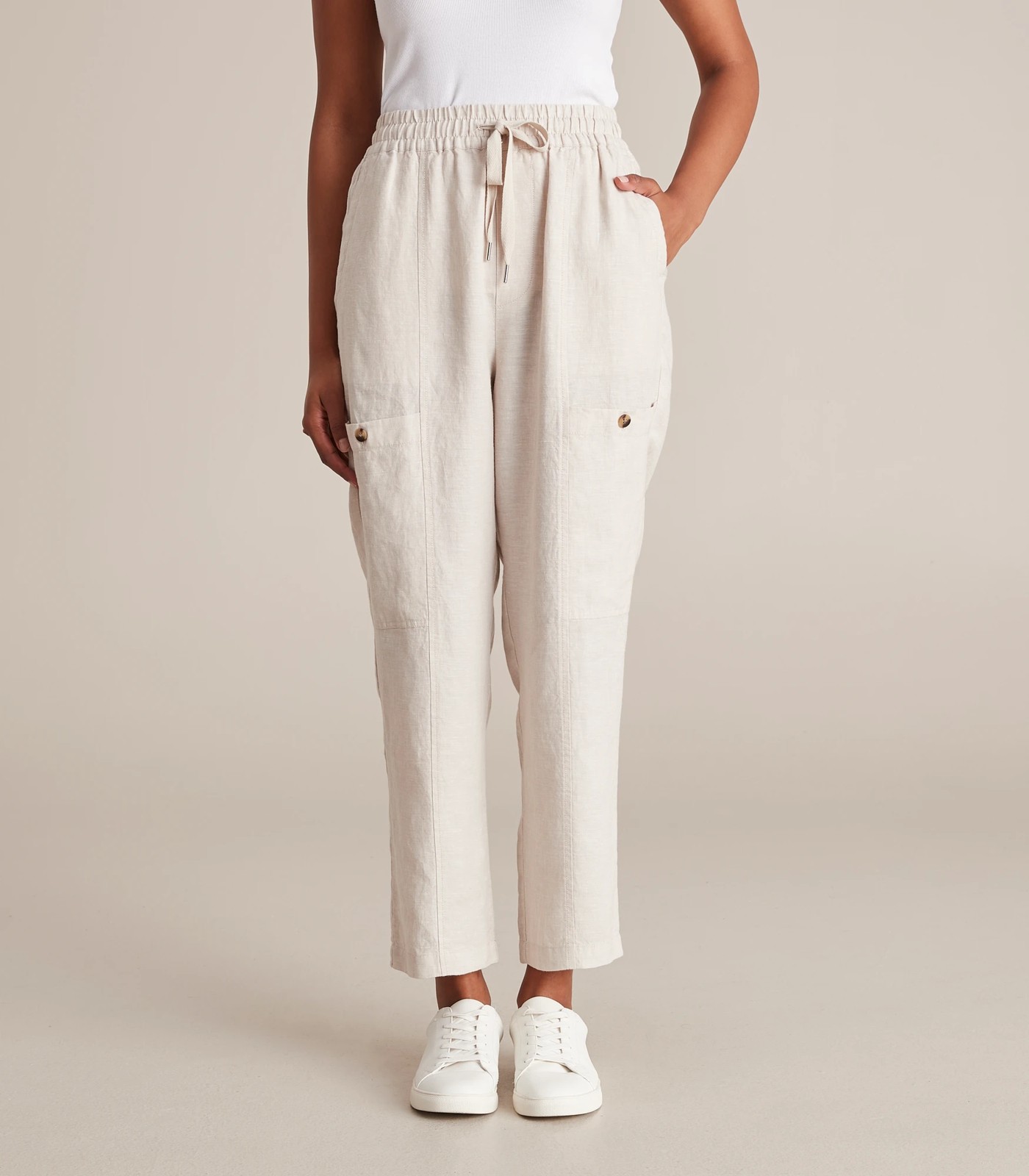 White linen hot sale pants target