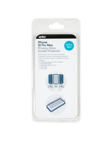iPhone 12 Pro Max Privacy Hardened Glass Screen Protector - Anko