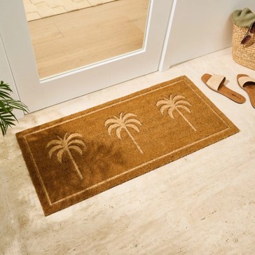 Anko Palm Debossed Door Mat - 100cm x 45cm