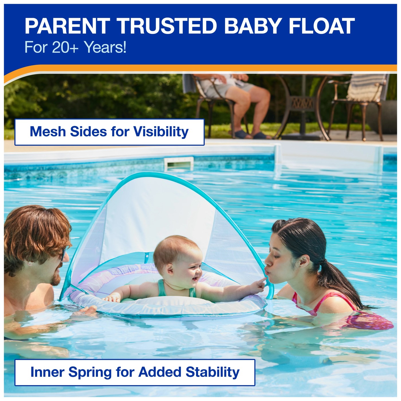 SwimWays Premium Baby Spring Float Inflatable Sun Canopy - Assorted 4 of 6