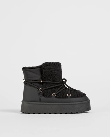 Lace Up Slipper Boot