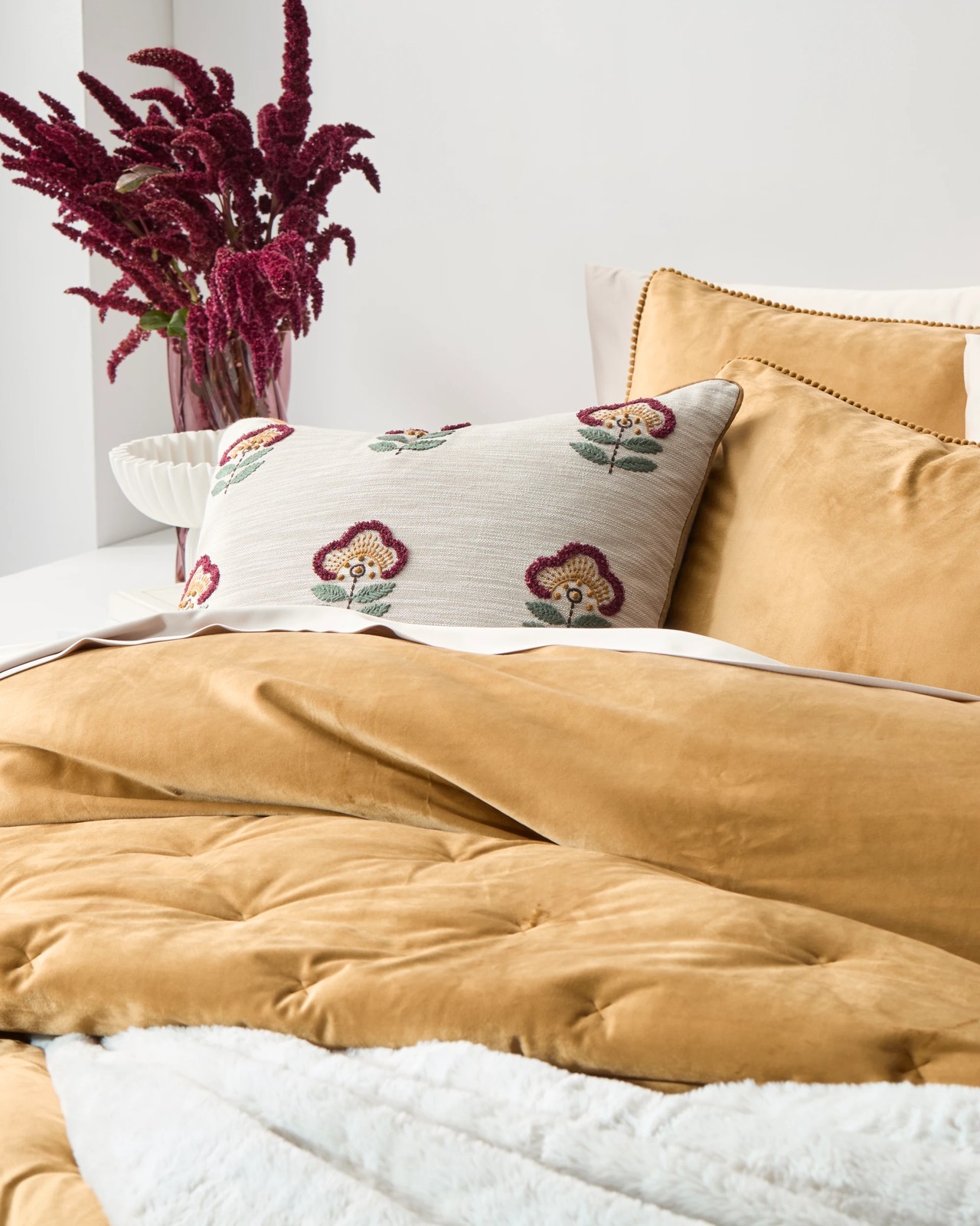 Lacy Velvet Comforter - Cumin 3 of 3