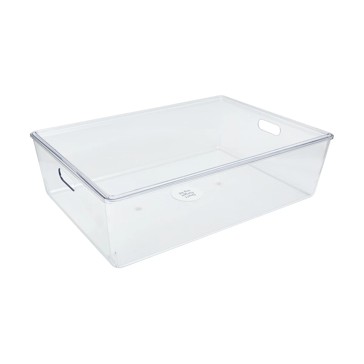 26L Smooth and Shiny Plastic Tub, Clear - Anko