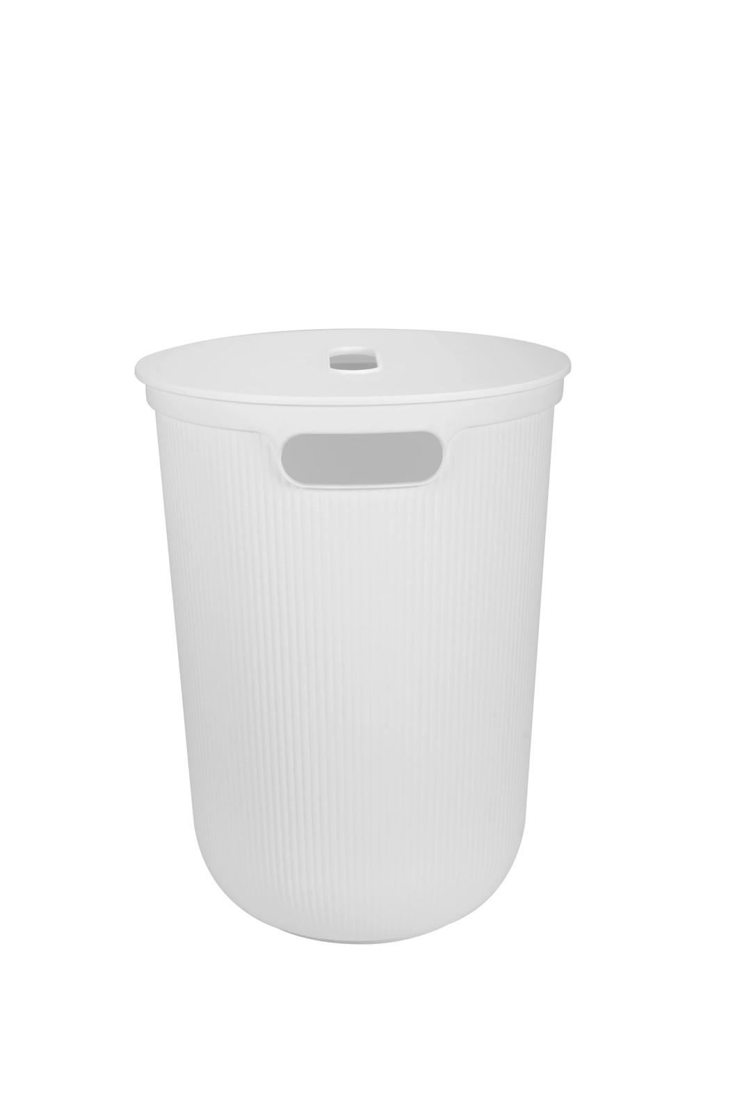 Anko 70 Litre Ribbed Laundry Hamper - White 3 of 6