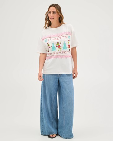 Licensed The Grinch Australian Cotton Oversized Christmas T-Shirt