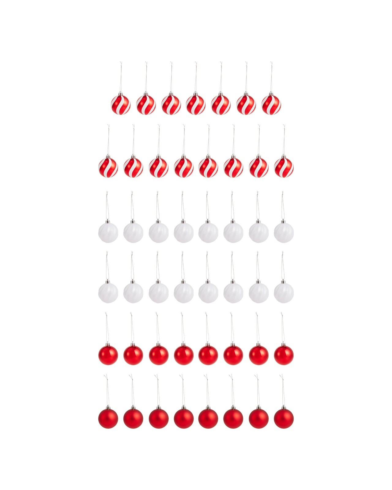 Anko 47 Pack 6cm Candy Cane Baubles 2 of 5
