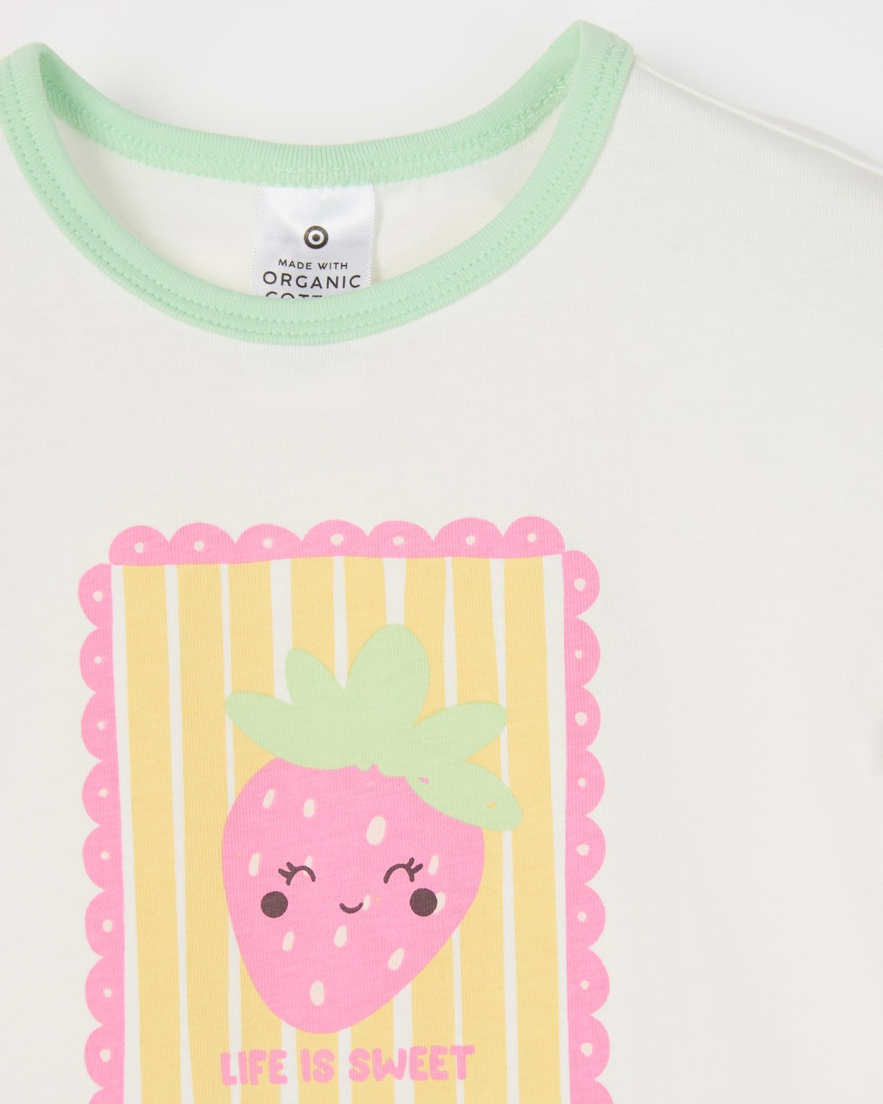Baby Organic Cotton T-Shirt & Shorts Set - Strawberry 5 of 5