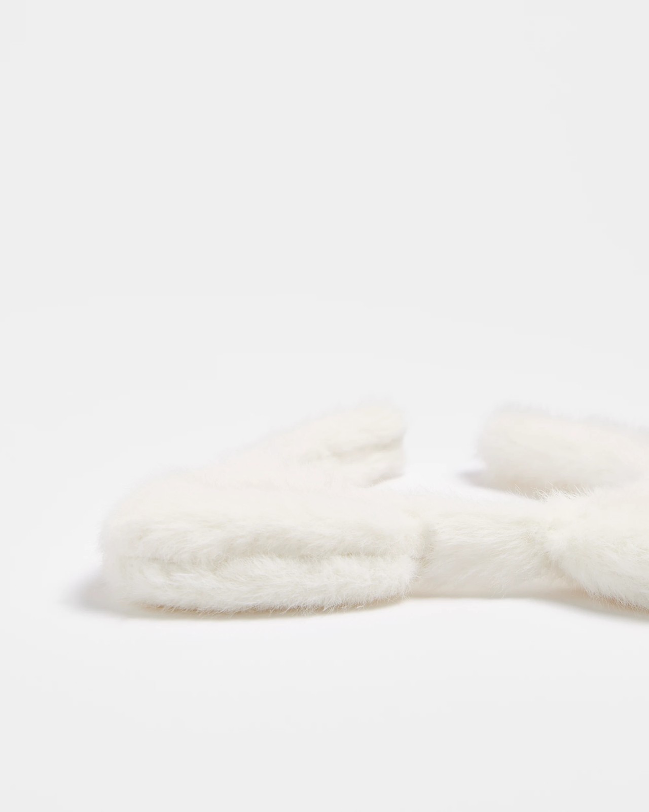 Fluffy Cat Ears Headband - White Glitter 2 of 2