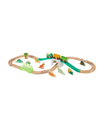 Anko 38 Piece Wooden Dino Train Set