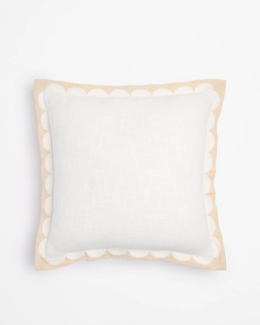Sylvie Scallop Embroidered Cushion