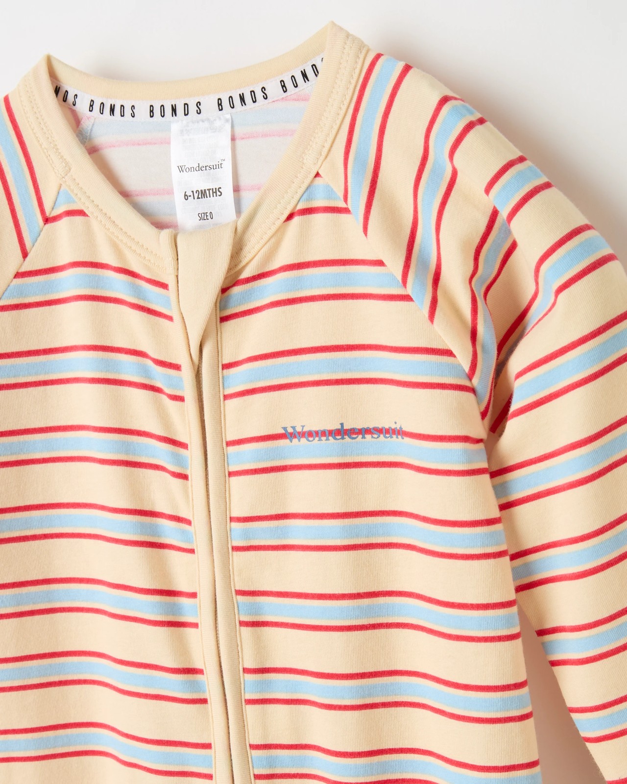 Bonds Baby Print Zip Wondersuit Coverall - Neutral Deck Chair Stripe 2 of 2