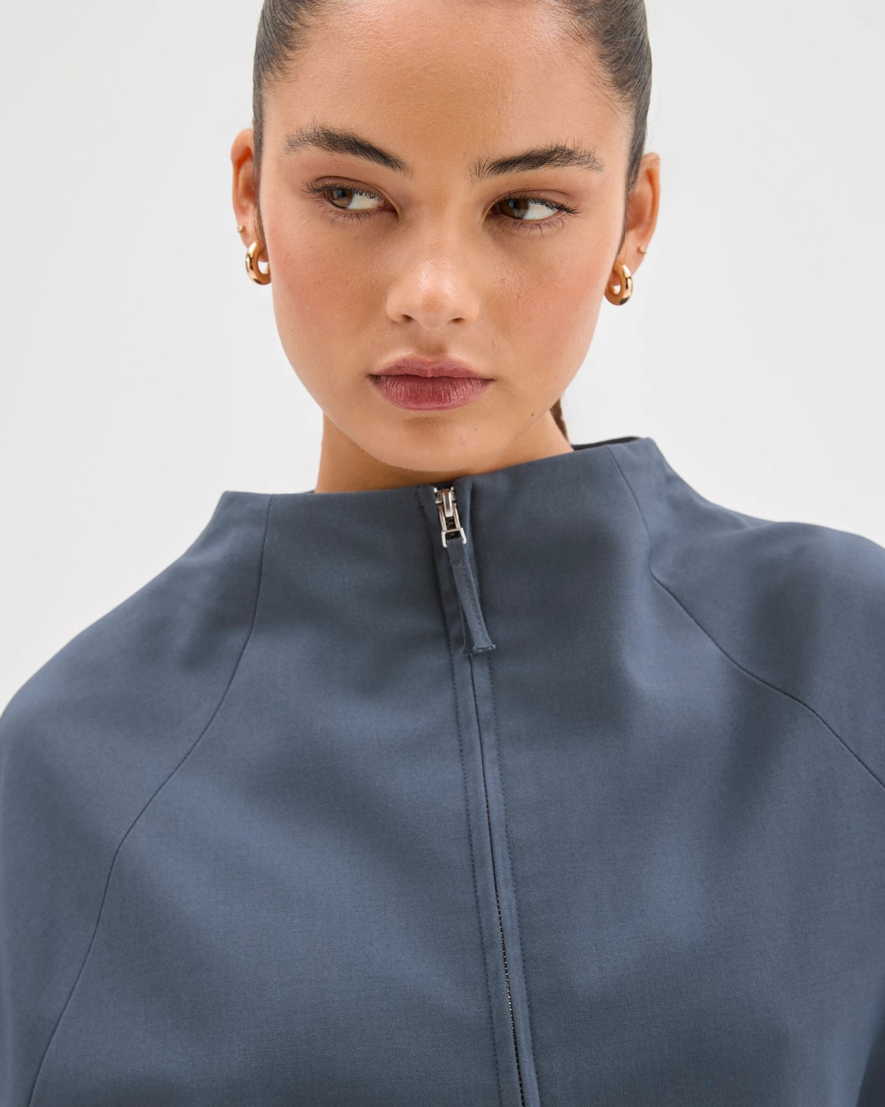 Lily Loves Tailored 1/4 Zip Jacket - Steel Grey 5 of 6