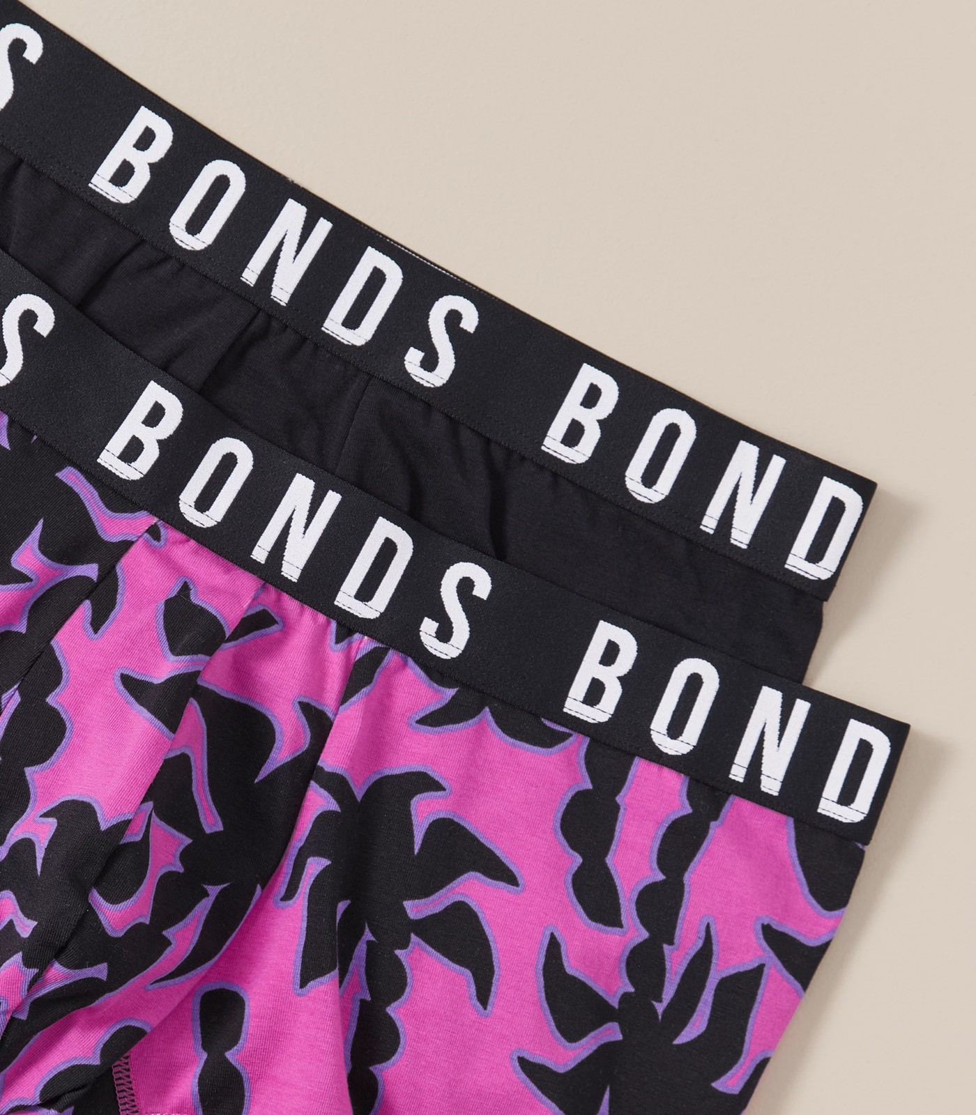 Mens Bonds Stretchables Everyday Trunks Underwear Black With Pink Band –  Tie Store Australia