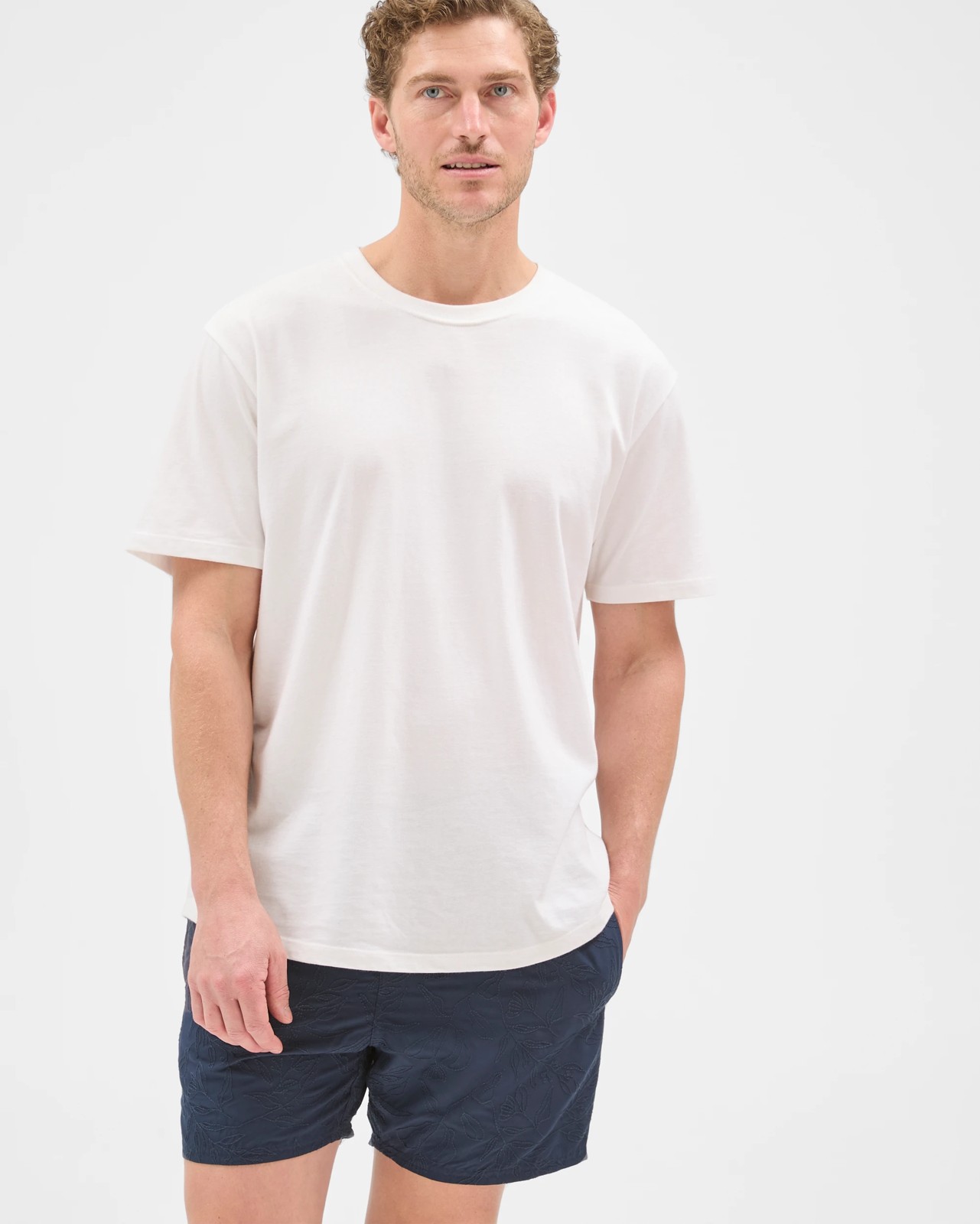 Embroidered Volley Shorts - Navy 3 of 5