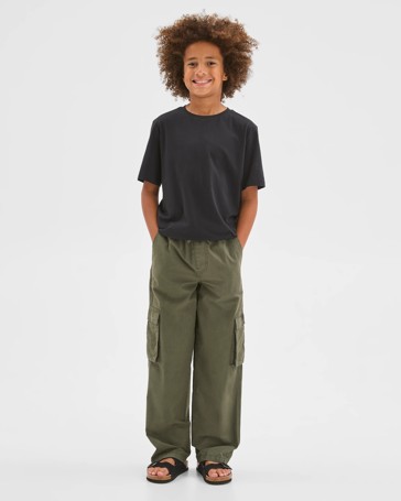 Australian Cotton Elastic Waistband Cargo Pants