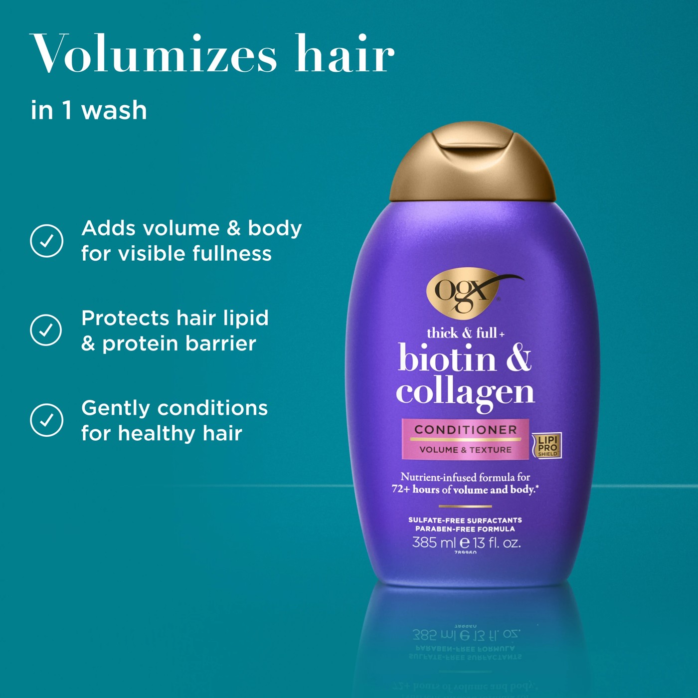 OGX Thick & Full+ Biotin & Collagen Conditioner 385ml 2 of 5