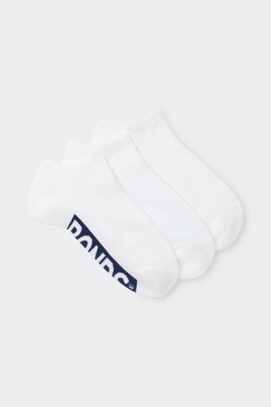 Bonds 3 Pack Logo Low Cut Socks