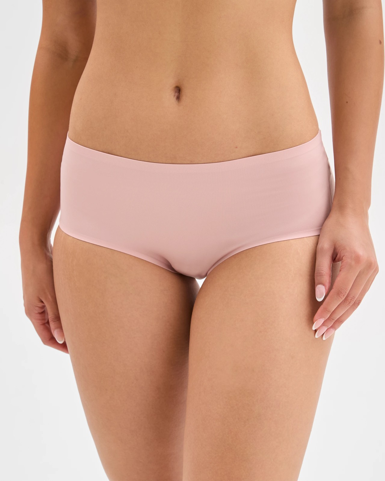 Smooth Moves 2 Pack Bonded No Show Midi Briefs - Soft Rose/Potpourri 3 of 4