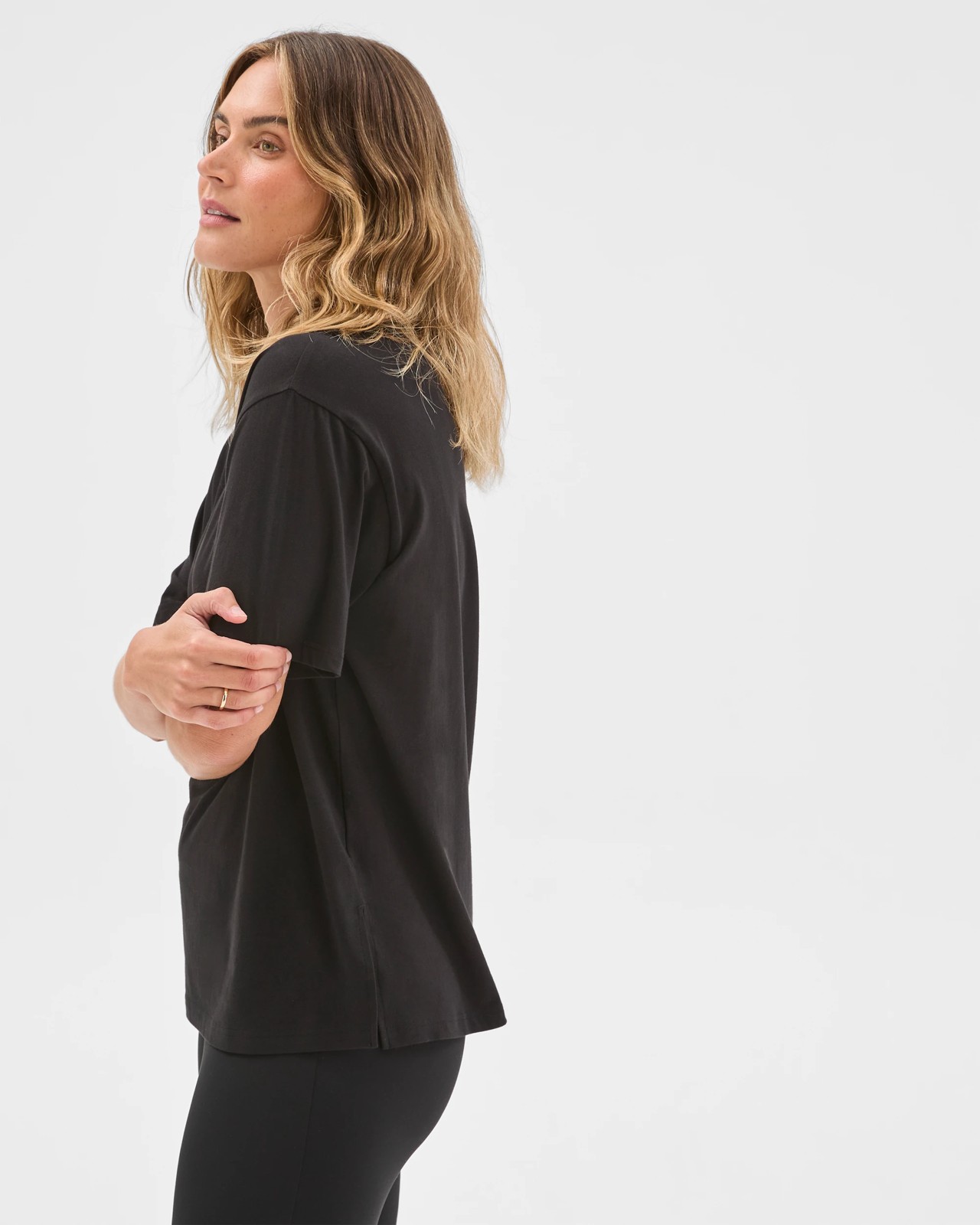Active Australian Cotton Blend Oversized Graphic T-Shirt - Black 4 of 6