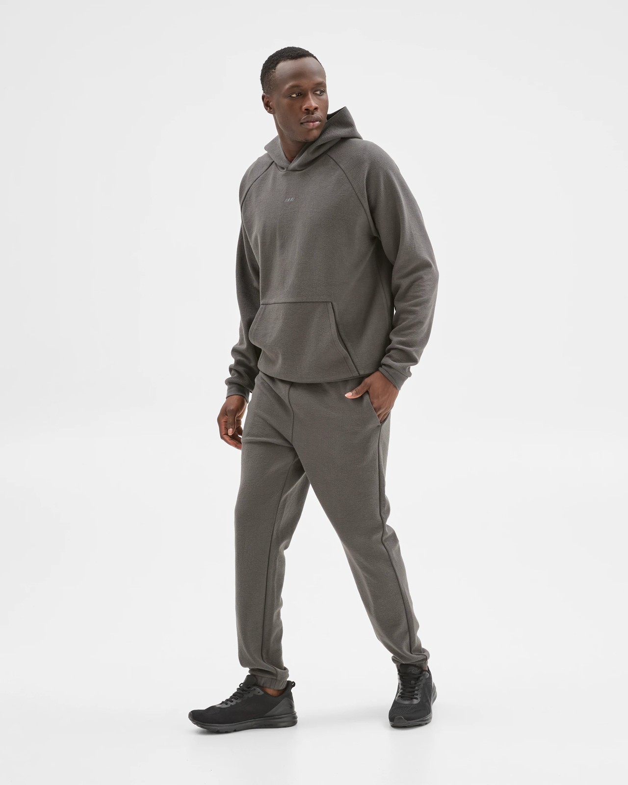 Active Textured Full Length Trackpants - Charcoal 2 of 5