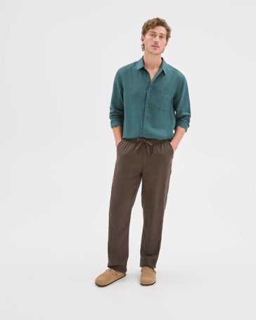 European Linen Full Length Pants