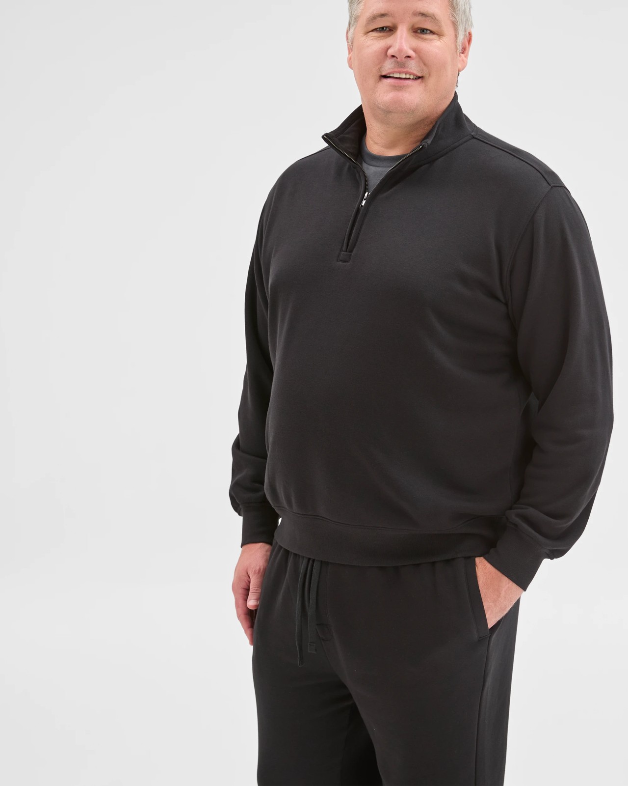 Plus Size Australian Cotton Blend 1/2 Zip Jumper 3 of 5