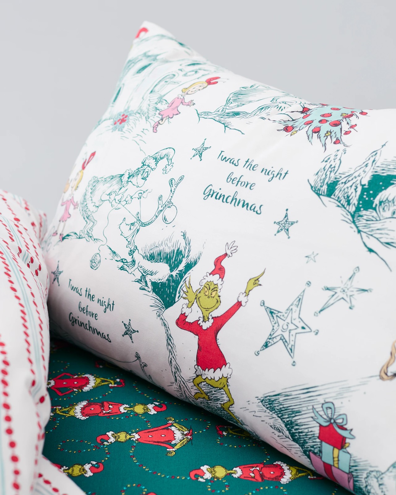 Kids Christmas Grinch Quilt Cover Set 6 of 6