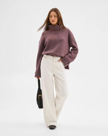 Lily Loves High Neck Rib Jumper