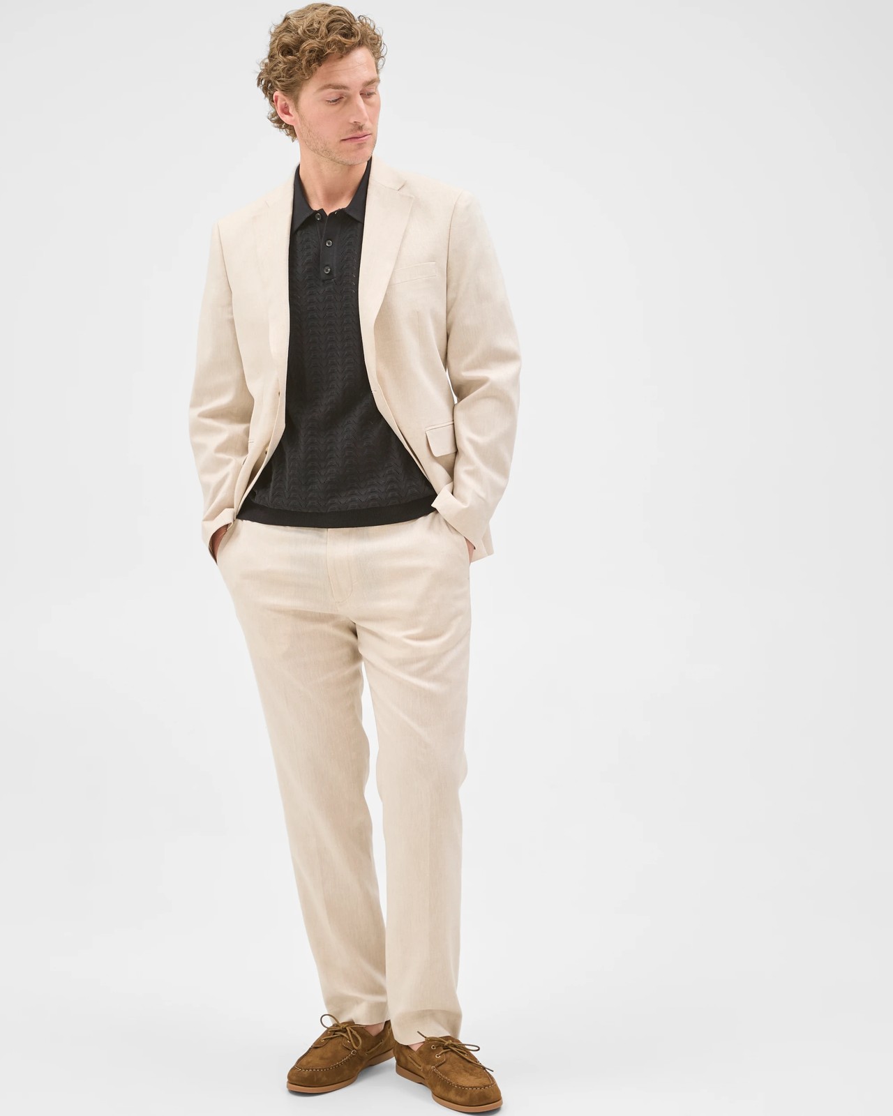 Preview Linen Blend Tailored Suit Trousers 5 of 5